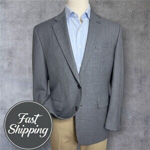 Jos. A. Bank Men’s Blazer 46L Navy Wool Tailored Fit Sport Coat 2-Button Jacket